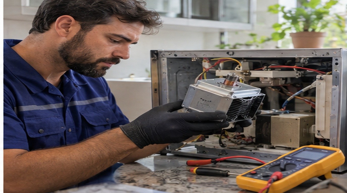 Conserto de micro-ondas em Marília‑SP: troca do magnetron